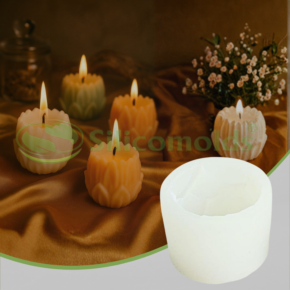 Silicomolds - Lotus Shape Candle / Wax Silicone Mold - URP361CM